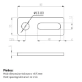Montavimo adapteris M12 80x30x5 1.4301 klasės PV-07-07 (2)