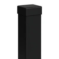 Tvoros stulpelis 80x80x2 mm, ilgis 2,4 mb, juodas