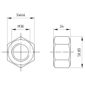 Šešiakampe veržle M30 DIN 934 A2-50 000-059 (2)