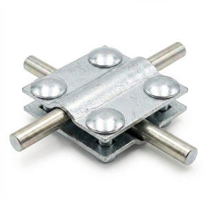 Kryžminis jungtis 4 skylių 2 plokštelių B iki 30mm cinkuotas galvaninis
