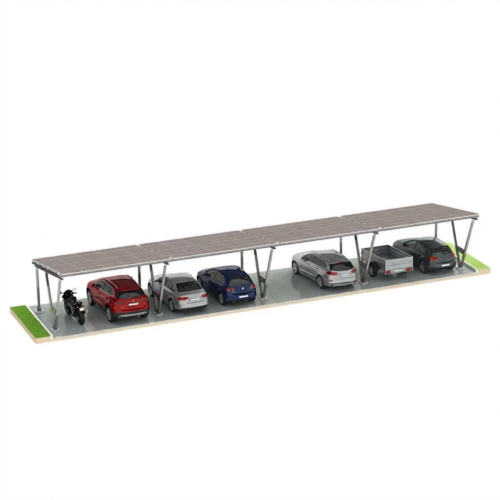 Fotovoltinė pastogė VICA 8 transporto priemonėms 4x2 moduliai Carport GPV-105-08 (1)