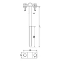 Įsukamas vielos laikiklis h=12cm cinkuotas galvaniškai 000-150 (2)