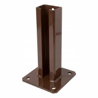 Tvoros stulpo pagrindas 60x40 rudas RAL 8017 cinkuotas