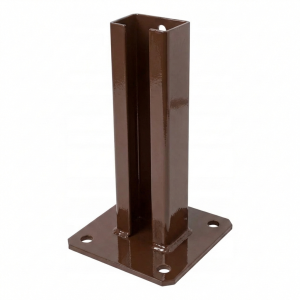 Tvoros stulpo pagrindas 60x40 rudas RAL 8017 cinkuotas