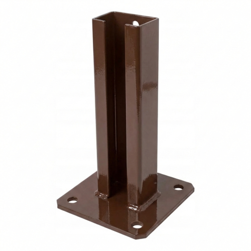 Tvoros stulpo pagrindas 60x40 rudas RAL 8017 cinkuotas 000-154 (1)