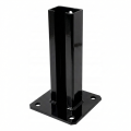 Tvoros stulpo pagrindas 60x40 juodas RAL 9005 cinkuotas 000-153 (1)