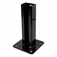 Tvoros stulpelio pagrindas 60x40 juodas RAL 9005 cinkuotas