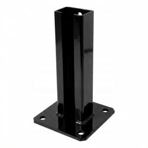 Tvoros stulpelio pagrindas 60x40 juodas RAL 9005 cinkuotas