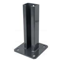 Tvoros stulpelio pagrindas 60x40 mm antracitas RAL 7016 cinkuotas