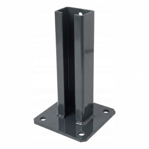Tvoros stulpelio pagrindas 60x40 mm antracitas RAL 7016 cinkuotas