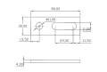 Montavimo adapteris - Plokščias kampas 1.4016 PV-07-01 (1)