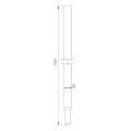 Sulankstomos įžeminimo strypas Morse kūgio jungtimi; Ø 16x1500 mm /OG/ PV-23-01 (3)