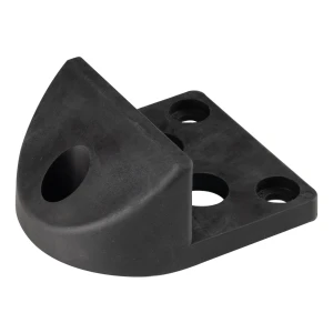 Plieninis vartų stopper su guminiu atramtašiu – skirtas prikabinimui, 130x150/H65 mm