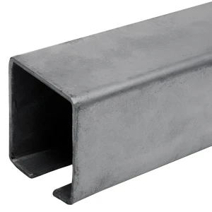 Laikančiųjų slankiųjų vartų bėgio profilis 80x80x27,5x5 mm 6000 mm