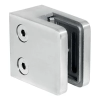 Stiklo laikiklis 45x45x26 mm, stiklas 6-10,76 mm, AISI 304, plokščia sistema, satinas
