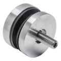 Taškinė stiklo atrama fi 50/8/M10x50, stiklas 8-17,52 mm, AISI 304, plokščia sistema, satinas 000-266 (2)