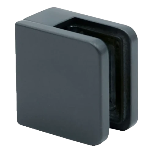 Stiklo laikiklis 45x45x26 mm antracitas stiklas 6-10,76 mm zamak plokščia sistema dažytas 000-269 (1)