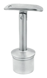 Lankstus turėklo laikiklis klijuojamas fi 42,4 mm, kotas fi 14 mm, H80, AISI 304, satinas, sistema 42,4 mm (24 vnt.)
