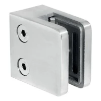 Stiklo laikiklis 45x45x26 mm, stiklas 6-10,76 mm, AISI 304, plokščia sistema, blizgus