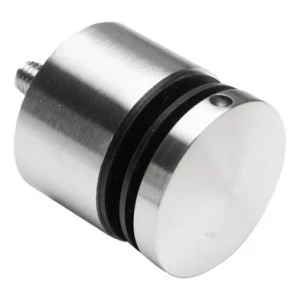 Taškinė stiklo atrama fi 50/30/M10x70 stiklas 8-17,52 mm AISI 304 plokščia sistema satinas