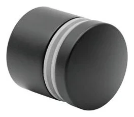 Taškinė stiklo atrama fi 50 juoda – AISI 304. stiklas 8–21,52 mm