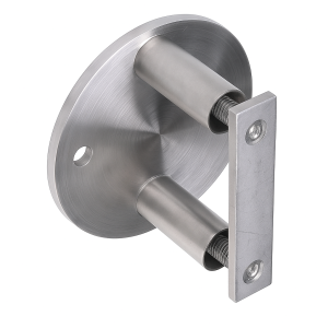 Šoninis stulpo fi 42,4 mm tvirtinimas prie vamzdžio fi 100 mm AISI 304 satinas