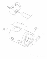 Praėjimo laikiklis strypui/vamzdžiui fi 12 mm. sistema vamzdžiui 42,4 mm, AISI 304 satinas 000-290 (2)