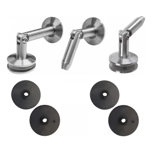 Stiklinių stogelių sistema M10 3 dalių atrama fi 10 mm stiklas 8-17,52 mm AISI 304 satinas