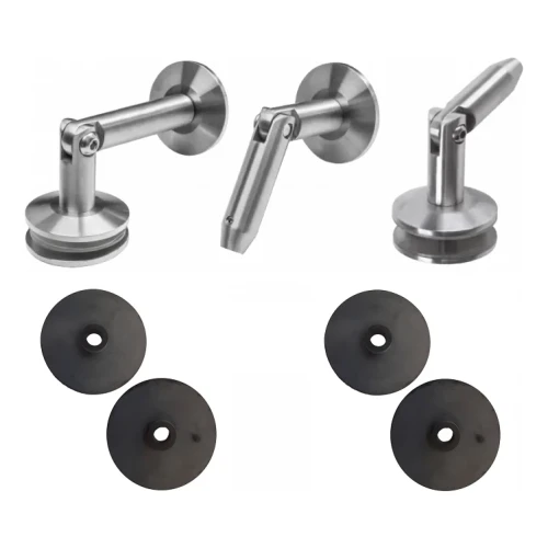 Stiklinių stogelių sistema M10 3 dalių atrama fi 10 mm stiklas 8-17,52 mm AISI 304 satinas 000-261 (1)