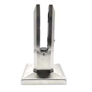 Vertikalus stiklo laikiklis Spigot 50x50/100x100 mm. stiklas 12-17.52 mm. AISI 304 satinas