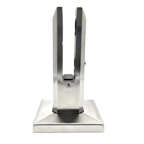 Vertikalus stiklo laikiklis spigot 50x50/100x100 mm stiklas 12-17,52 mm AISI 304 satinas 000-291 (1)