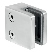Stiklo laikiklis 45x45x26 mm, stiklas 6-10,76 mm, AISI 316, plokščia sistema, satinas