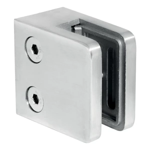 Stiklo laikiklis 45x45x26 mm, stiklas 6-10,76 mm, AISI 316, plokščia sistema, satinas