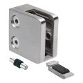 Stiklo laikiklis 45x45x26 mm su pin atrama stiklas 6–10,76 mm AISI 304 plokščia sistema satinas 000-268 (4)