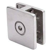 Stiklo laikiklis 8-10 mm 60x60x28 mm AISI 304 plokščia sistema satinas
