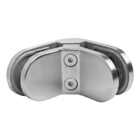Stiklo laikiklis 6-12,76 mm 90° ovalus 82x45x30 mm pin AISI 304 satinas
