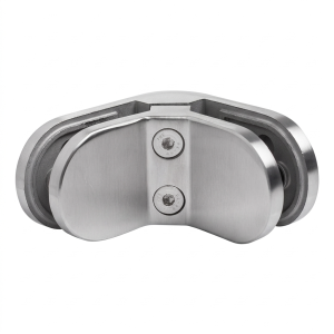 Stiklo laikiklis 6-12,76 mm 90° ovalus 82x45x30 mm pin AISI 304 satinas