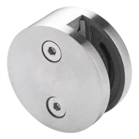 Stiklo laikiklis 8-12,76 mm vienpusis fi 60 mm AISI 304 plokščia sistema satinas