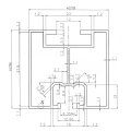 Aliuminio profilis 240 cm 40x40 mm plaktukiniams varžtams PV-01-26 (3)