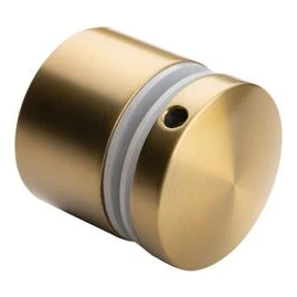 Taškinė stiklo atrama 8-21,52 mm fi 50/30/M10x40 AISI 304 plokščia sistema auksinė