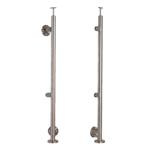 Kairysis galinis stulpelis fi 42,4x1230mm AISI304 šoninis tvirtinimas satinas