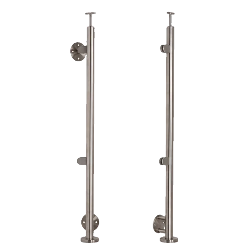 Baigiamasis kairysis stulpelis ø 42,4x1230mm AISI304 šoninis tvirtinimas satinas 000-525 (1)