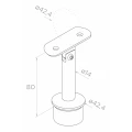 Baigiamasis kairysis stulpelis ø 42,4x1230mm AISI304 šoninis tvirtinimas satinas 000-525 (4)