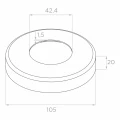 Kampinis turėklų stulpas stiklui ø42,4x1060/1102,4mm 4 laikikliai šlifuotas 000-559 (4)