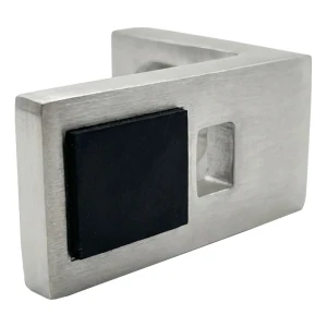 Stiklo laikiklis 40x35x20 mm AISI304 plokščioji sistema satinas