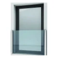 Kozza KB5000 – pilnas prancūziškas aliuminio balkonas H1100 mm, stiklas 16–17,52 mm, matinis anodas 000-851 (10)