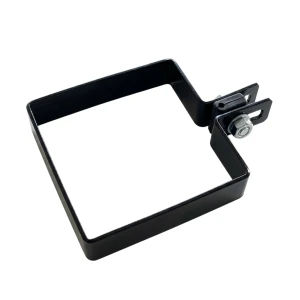 Tvoros stulpo galinis apkabas 100x100 mm juodas