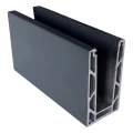 Kozza KE 100 – U profilis visai stiklo balustradai 5000 mm tamsiai pilkas 000-862 (1)