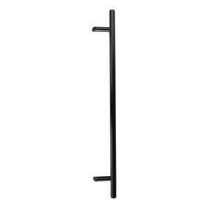 PSG durų rankena vienpusė apvali juoda 32×1200 mm AISI 304 – tvirtinimas 45°