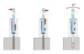 Kozza KF 1000 – U formos aliuminio profilis stikliniams turėklams 5000 mm su vandens nuvedimo sistema 000-878 (8)
